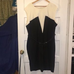 Shelby Palmer Cream/Black Sleeveless Dress